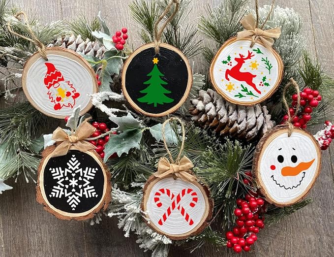 Christmas Stencils for Painting on Wood, 3x3' Reusable Holiday Drawing Templates for DIY Crafts