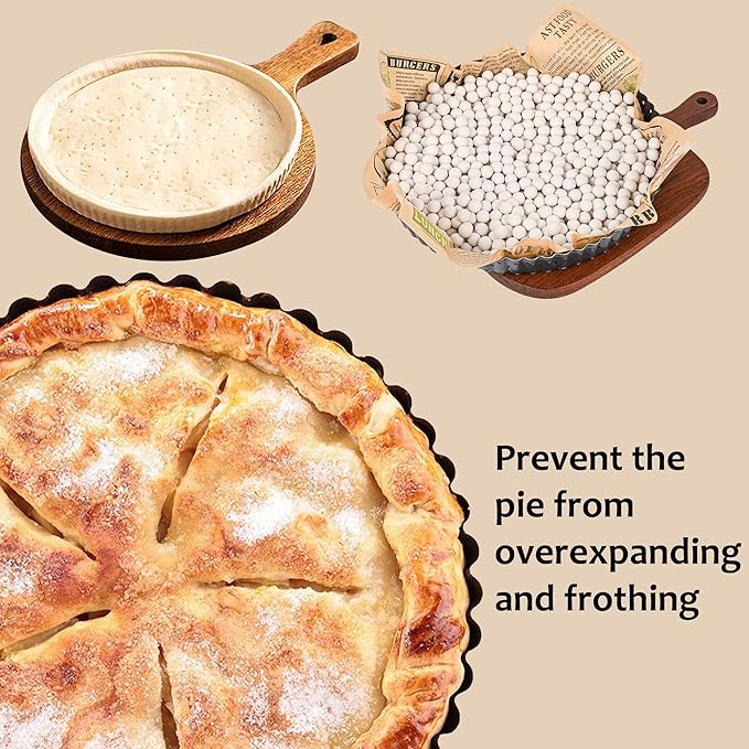 2.2LB Ceramic Pie Weights 10mm Pie crust Weights with ceramic Sealed Jar