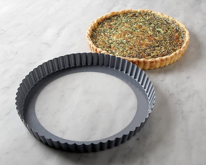 Fox Run 9.5-Inch Non-Stick Tart Pan, Removable Bottom Quiche Pan