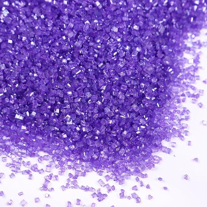 Purple Sanding Sugar for Baking, Edible Sparkling Sugar Sprinkles Coarse Sugar Crystals for Cake Decoration Cookie Cupcake Topper Ice Cream Topping Supplies 150g/5.3oz
