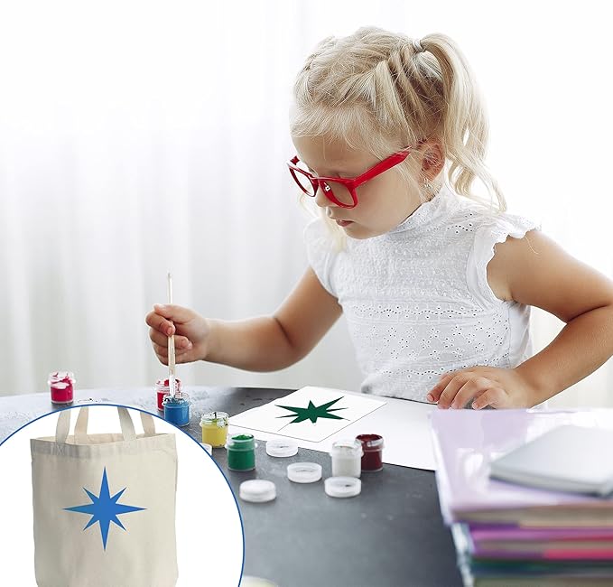 Star Template - 8 Reusable Pentagram Stencils for Painting & Drawing