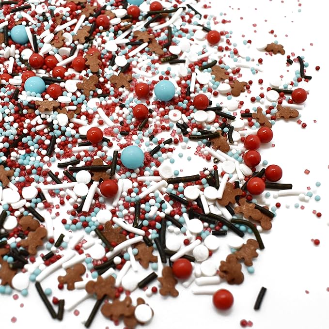 Fancy Christmas Sprinkle Blends - Holiday Sprinkles For Cookie Decorating, Cake Decorating, Baking, Or Hot Chocolate - Christmas Sprinkles Bulk - Christmas Sprinkles For Cookies (O.M.G. - Oh My Gingerbread)