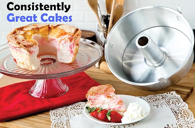 Fox Run Loose Bottom Angel Food Cake Pan, Aluminum, 10.75-Inch