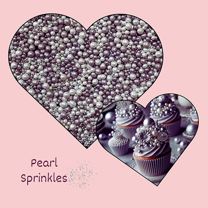 Confect Love Silver Metallic Disco Ball Sprinkles - Edible Cake & Cupcake Decorating Pearls, Metallic Sugar Sprinkles for Desserts and Cookies | Vegan, Gluten-Free, Soy-Free, Dairy-Free, Palm Oil-Free – 4.2 Oz