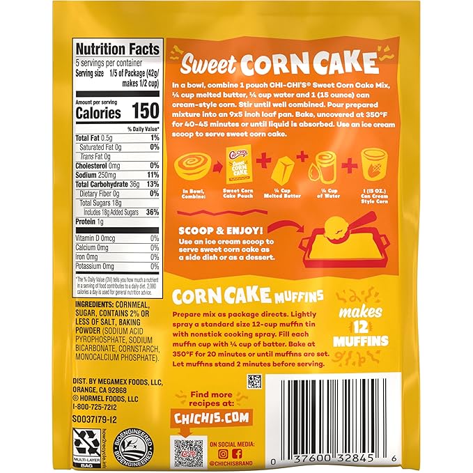 CHI-CHI'S Sweet Corn Cake Mix, 7.4 Ounce (Pack of 12)