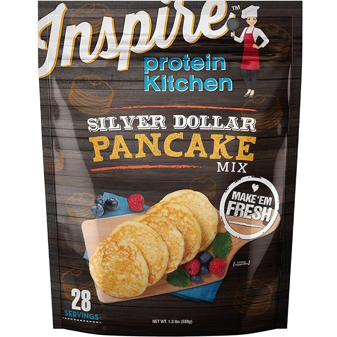 Inspire Protein Kitchen Silver Dollar Pancake Mix by Bariatric Eating (28 Servings)