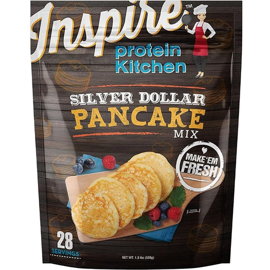 Inspire Protein Kitchen Silver Dollar Pancake Mix by Bariatric Eating (28 Servings)
