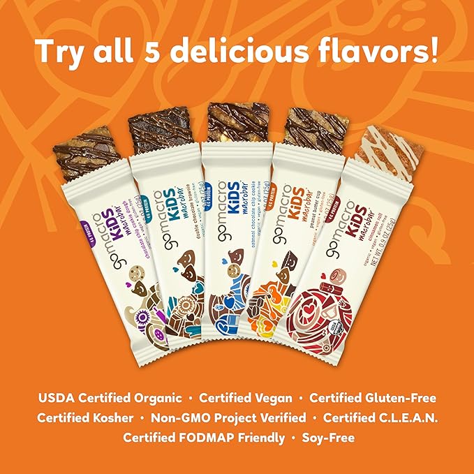 GoMacro MacroBar Organic Vegan Protein Bars - Maple Sea Salt & Oatmeal Chocolate Chip (2.3 Ounce Bars, 12 Count) (Pack of 2)
