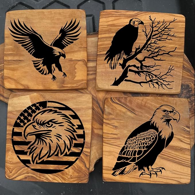Eagle Stencils for Wood Burning Reusable Animal Stencils for Painting on Wood Wildlife Stencil for Painting on Wall Fabrics DIY Crafts