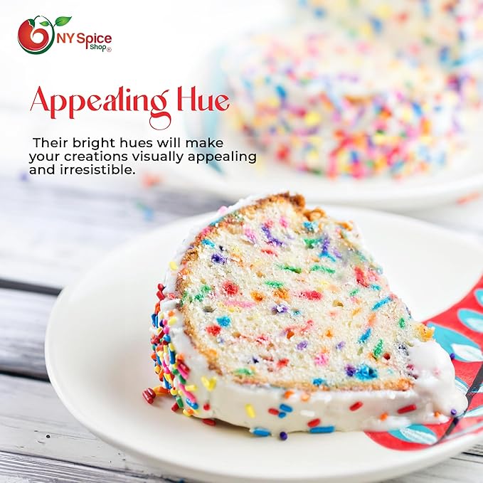 NY Spice Shop Mix Color Nonpareils Sprinkles - 1 Pound Non Pareil Sprinkles - Sprinkle for Party Decorations and Cookies