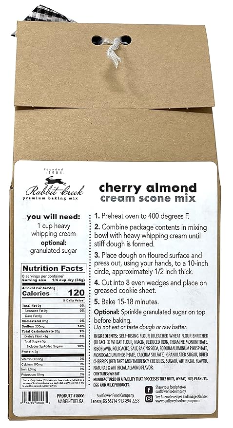 Rabbit Creek Scone Mix Variety Pack of 2 – Blueberry and Cherry Almond Cream Scone Mix