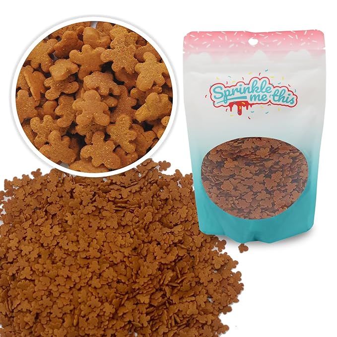 Christmas Sprinkles - Holiday Sprinkles For Baking And Decorating - A Variety Of Bulk Sprinkles Sure To Fit Every Baking Need For The Holidays - 4 Ounce Variety (Gingerbread Men)