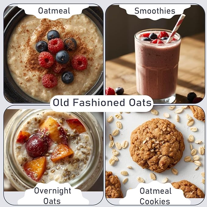 Great River Milling Organic Old Fashioned Rolled Oats | Gluten Free Whole Grain, USDA Organic, Non-GMO, Kosher | Hearty Texture for Oatmeal, Granola, Cookies, Baking & Meal Prep | 5 Lb
