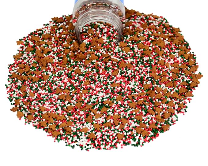 Mystic Sprinkles Christmas Holiday Sprinkle Mixes (Catch Me If You Can! Nonpareil Mix 3.9oz)