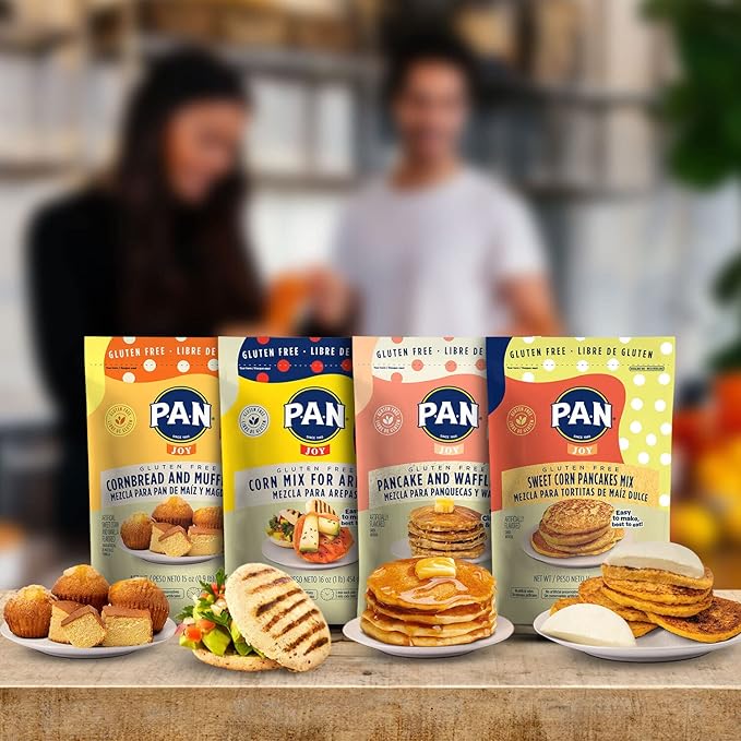 P.A.N Sweet Corn Pancakes Mix – Gluten Free Easy to Prepare 1 lb (Pack of 2)
