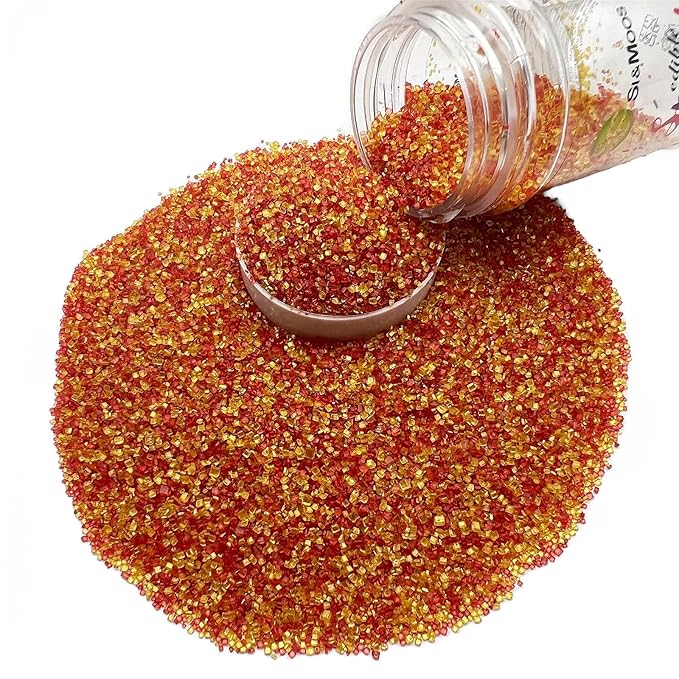 SE Si&Moos Red and Gold Sanding Sugar Crystals for Cake Decorating Gold and Red Sprinkles Colored Sugar Rimmer, Perfect for Cookie, Cake, Cupcake and Cocktail, Wedding Party Christmas Supplies 3.5 OZ