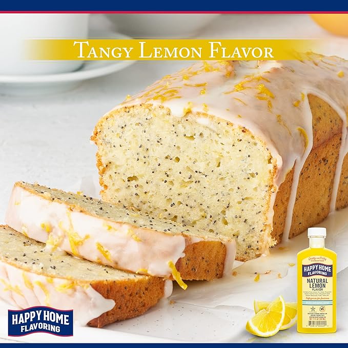 Happy Home Natural Lemon Flavor, Non-Alcoholic, Certified Kosher, 7 oz. (Pack of 2)