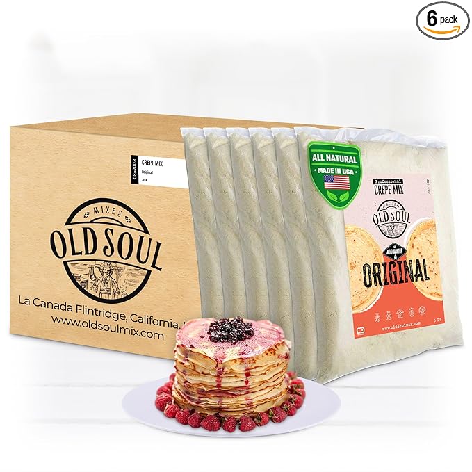 OldSoul Professional Crepe Mix | Classic Dough Mix | Original Flavour | 30 Lbs | 216 Crepes (Original, 30 Lb)