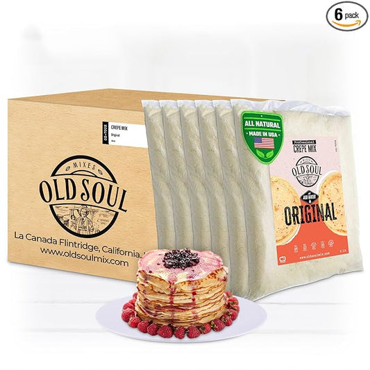 OldSoul Professional Crepe Mix | Classic Dough Mix | Original Flavour | 30 Lbs | 216 Crepes (Original, 30 Lb)