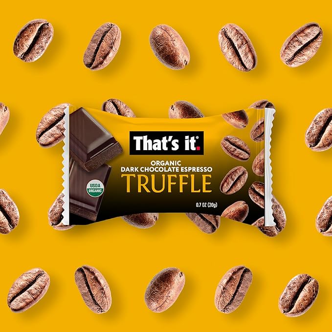 That's it. Organic Dark Chocolate Espresso Truffles (1 Truffle = 1 Espresso Shot) Vegan, Gluten-Free, Grab and Go, Allergy Friendly (Espresso - 18 Pack)