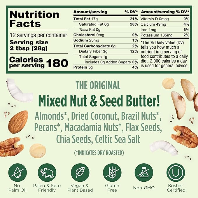 NuttZo Almond Coconut and Chocolate Almond Coconut 7 Nuts & Seed Butter Bundle | Keto Friendly | Almonds, Brazil Nuts, Macadamia, Pecans & More | 4g of Protein, 1g of Sugar | Gluten Free | 12 oz Jar