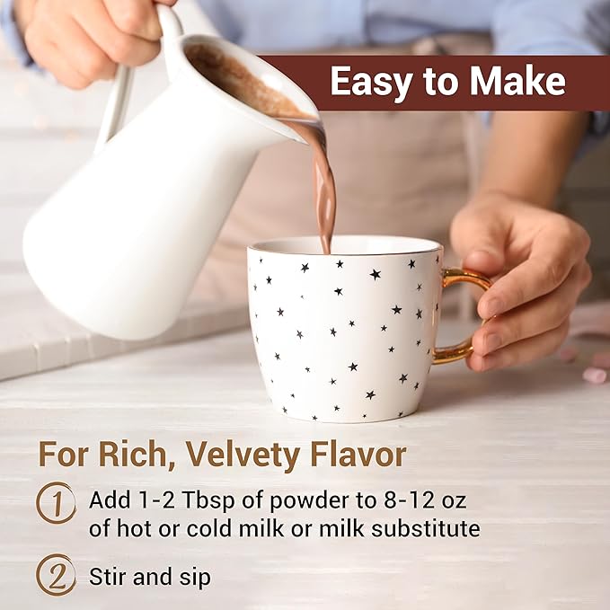 Milkboy Swiss Chocolates Gluten Free Hot Chocolate Mix for Cold or Hot Cocoa - Kosher, Vegan, Gourmet Swiss Chocolate Drink Mix, Made in Switzerland, Rainforest Alliance Certified Cocoa, 12 OZ
