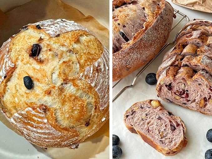 Proofing Baskets for Sourdough Bread Baking, 2 Pack Banneton Bread Proofing Basket 9 inch Round & 10 inch Oval Proofing Bowls for Sourdough Bread with Liner Making Baking Fermentation Tools Supplies