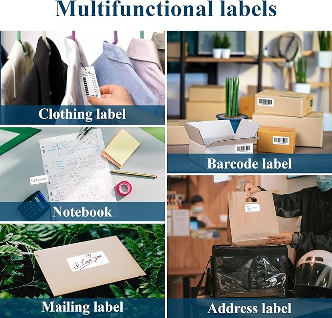 (500 Sheets, 15000 Labels) Sticker Paper, 1" x 2 5/8" Shipping Address Labels, 30 Per Page Self Adhesive Mailing Label for Laser and Inkjet Printers