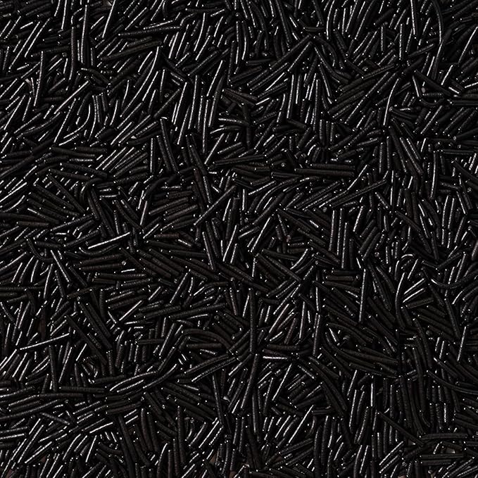 Edible Black Sprinkles, Jimmies Sprinkle, Black Sprinkles for Baking, Cake, Cupcake, Cookies, Donut, Perfect for Halloween(120g/4.23oz)