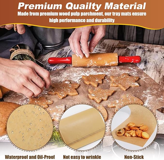 500 Pcs Parchment Paper Sheets for Harvest Right Freeze Dryer, Parchment Paper Sheets-Freeze Dryer Tray Mats for Harvest Right, Freeze Dryer Accessories for Medium Trays Pre-Cut Mats (17" x 6.8")