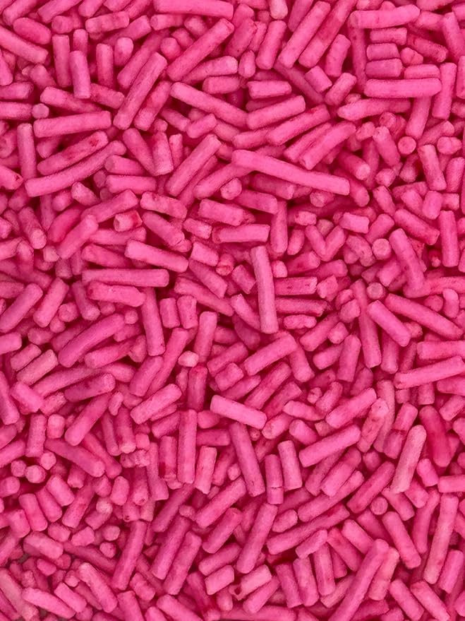 Pink Sprinkles for Baking Cakes, Cupcakes, Cookie Decorations, Ice Cream and Donut Toppings Edible Decorating Baking Supplies - 4 oz package (Pink)