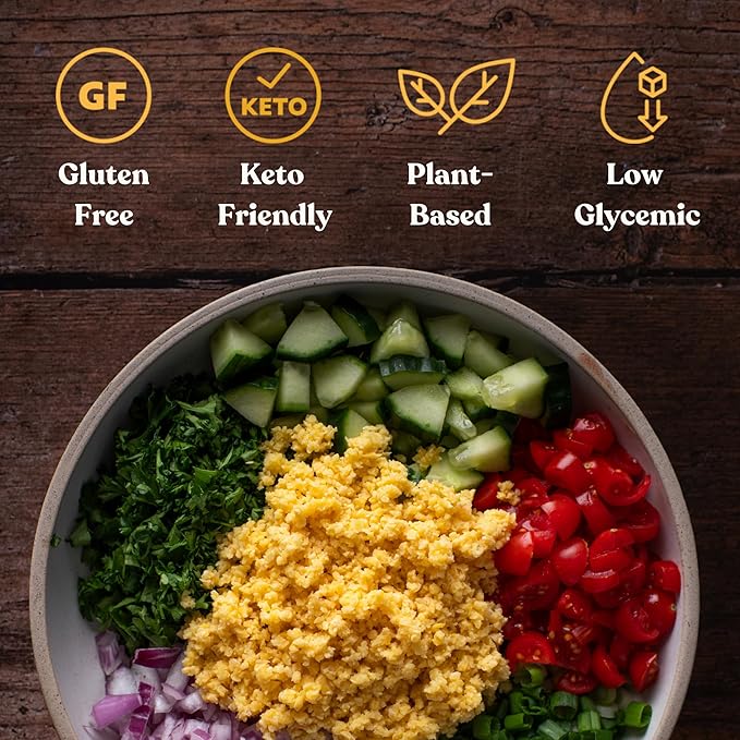 Chef’s Kiss Lupin Flakes | 16g Protein, 1g Net Carbs, 15g Fiber | Gluten Free, Low Glycemic, Low Carb | Rice Couscous Cornmeal Breadcrumb Alternative | High Protein, Keto | Non GMO | 17 Servings(24oz)