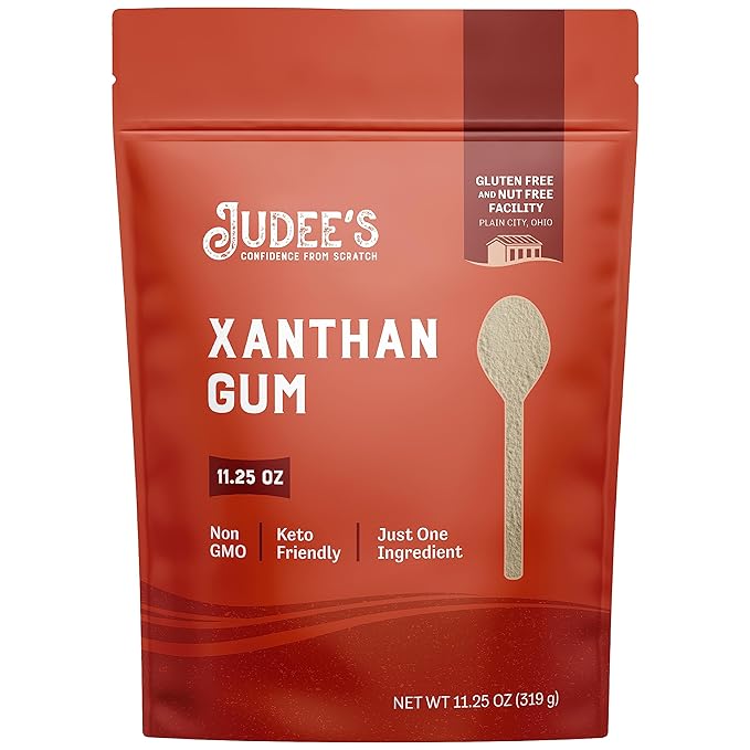 Judee's Gluten Free Xanthan Gum Powder - Versatile Xanthan Gum for Baking - Keto Friendly Texture Agent - Smooth Gluten Free Sauces & Dressings - 11.25 Oz
