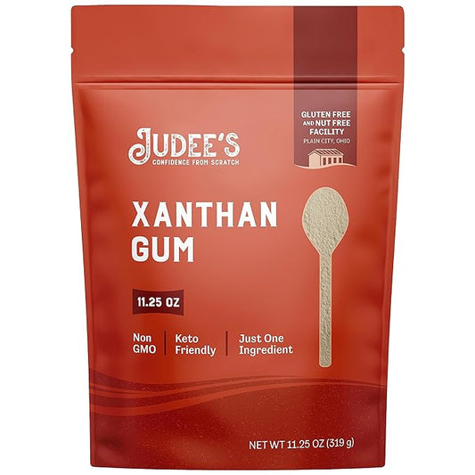 Judee's Gluten Free Xanthan Gum Powder - Versatile Xanthan Gum for Baking - Keto Friendly Texture Agent - Smooth Gluten Free Sauces & Dressings - 11.25 Oz