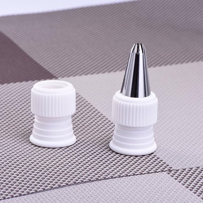 Shappy 12 Pieces Coupler Piping Bag Plastic Standard Couplers Cake Decorating Pipe Tip for Frosting Icing Nozzles (1.2 x 1 Inch)