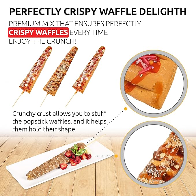 OldSoul Professional Popstick Waffle Mix | Stick Waffles Dough Mix | 30 Lbs | Vanilla Flavor | 672 Waffles (30 Lbs, Traditional)