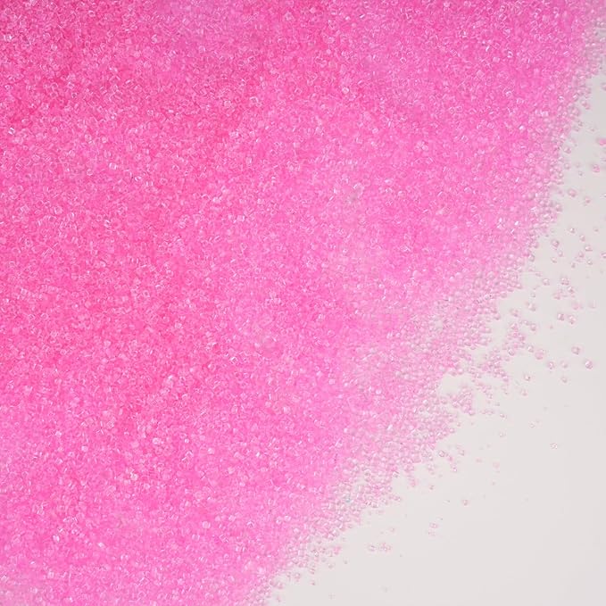 Pink Sanding Sugar for Baking 4 oz Edible Sparkling Sugar Sprinkles Coarse Sugar Crystals for Baking Topping Cake Cookie Cupcake Topper Ice Cream Decoration Supplies