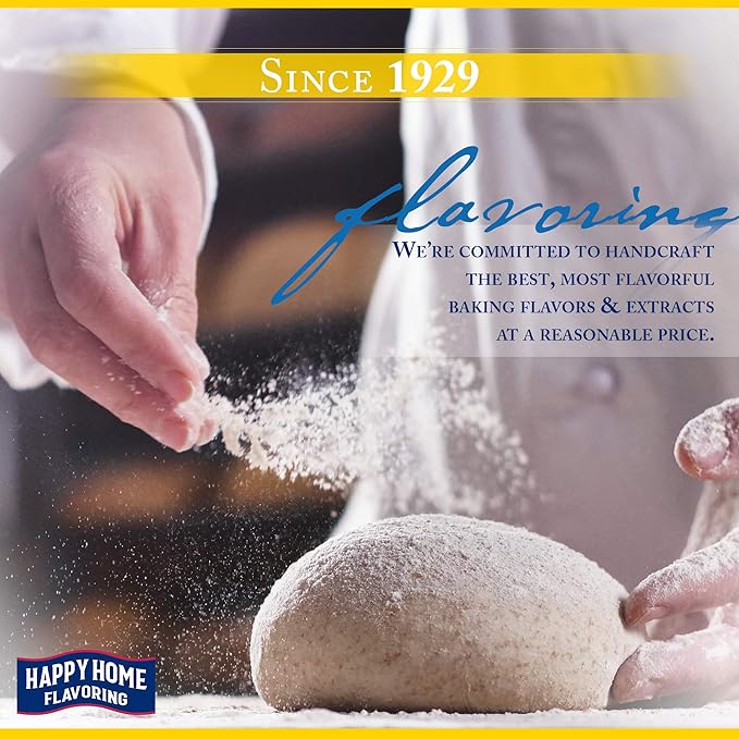 Happy Home Flavoring Natural Lemon Baking Flavor Emulsion - Certified Kosher, 4 oz.