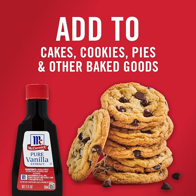 McCormick Vanilla Extract, Pure, No Corn Syrup, Gluten Free, Rich, Sweet Flavor and Aroma for Baking and Savory Dishes, 2 fl oz