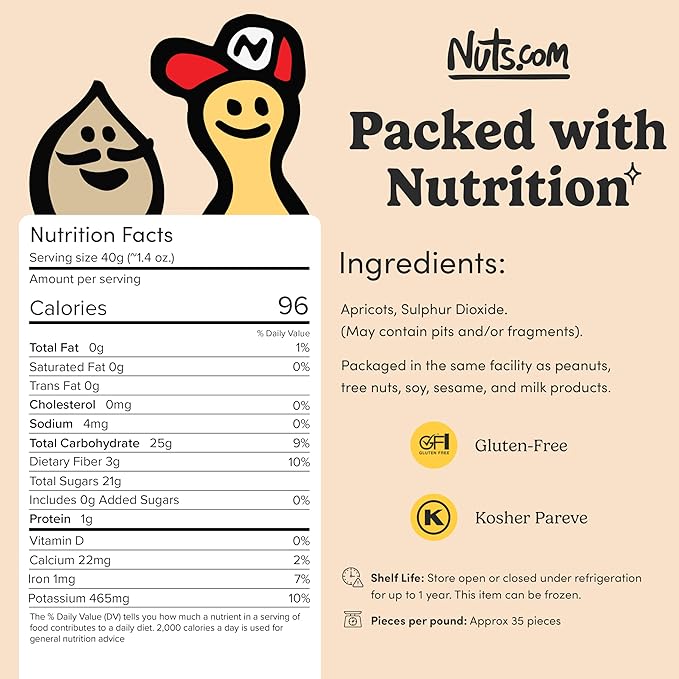 Roasted Cashews (Lightly Salted, 2lb) & Dried Apricots (No Sugar Added, 2lb) – Vegan, Gluten-Free Snacks – Rich in Fiber, Protein & Potassium – Perfect for On-the-Go, Office, & Home Snacking