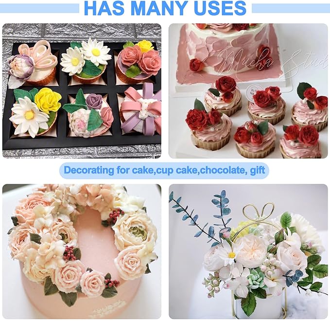 Hydrangea Fondant Mold & Cutter Set, 2 Pcs Silicone Molds with 3 Pcs Stainless Steel Cutters for Flower Veining and Cake Art
