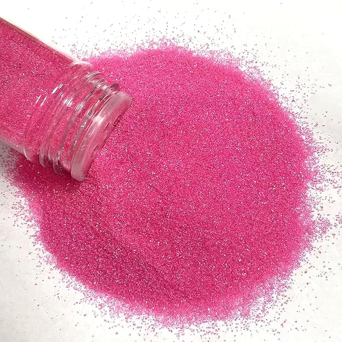 PhilaeEC Hot Pink Sanding Sugar Edible Sparkling Crystals for Baking Cake Decoration Cookie Ice Cream Cupcake Toppers Wedding Party Valentines Halloween Christmas Supplies 5oz