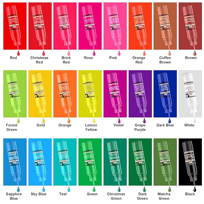24 Colors Gel Food Coloring Set for Christmas, Concentrated Food Coloring Gel for Icing, Edible Food Dye for Baking, Candy, Cake Decorating, 0.35 Fl. Oz/Bottles