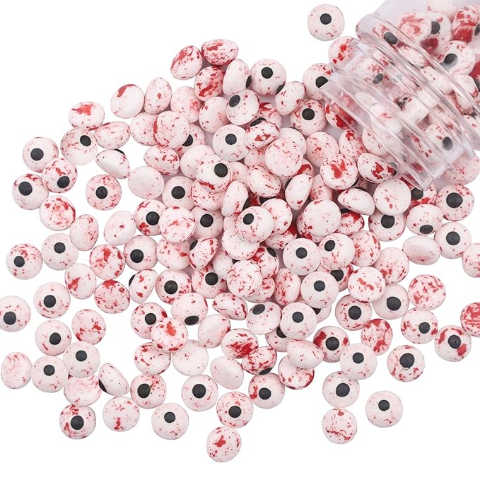 LEBERY 3 Oz Candy Eyeballs Red Bloody Candy Eyes, Halloween Sprinkles Edible Eyes Red Eyeballs for Decorating Eye Cake Cupcake Sprinkles for Halloween Christmas Birthday Party Decorations