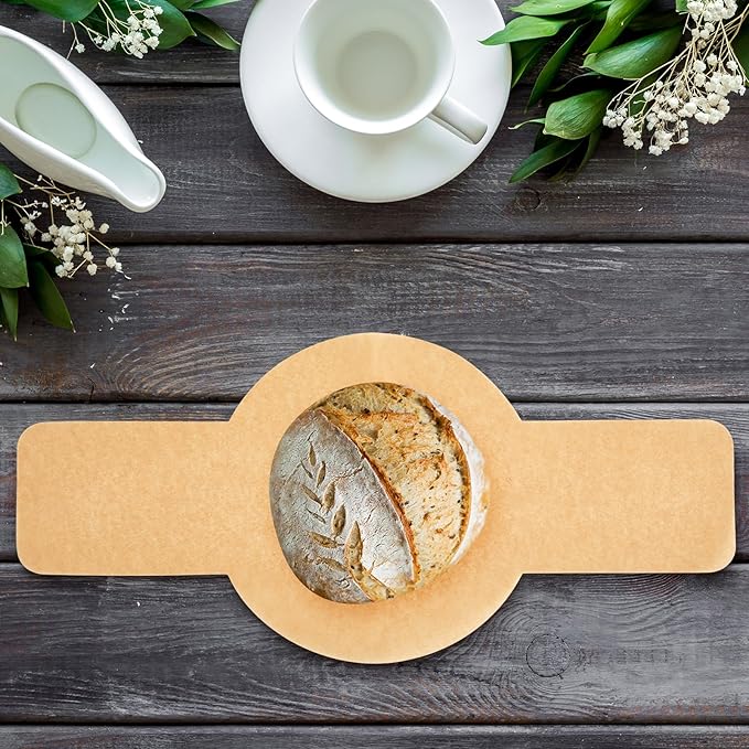 Marspark 100 Pcs Bread Sling Sourdough Bread Sling - Dutch Oven Liner, Pre-Cut Parchment Baking Supplies for Easy Dough Transfer(Round)