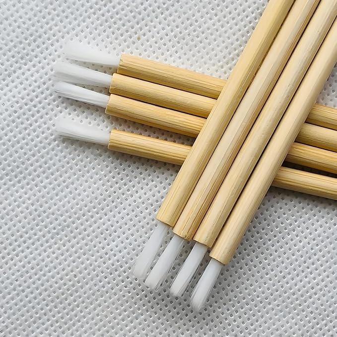 PYO Cookie Paint Brush Disposable Lip Brushes Mini Paint Brush Cookies Disposable Nail Polish Brush Paint Your Own Cookie Food Safe Paint Brushes Mini Paint Brushes Cookies (25, Wooden)