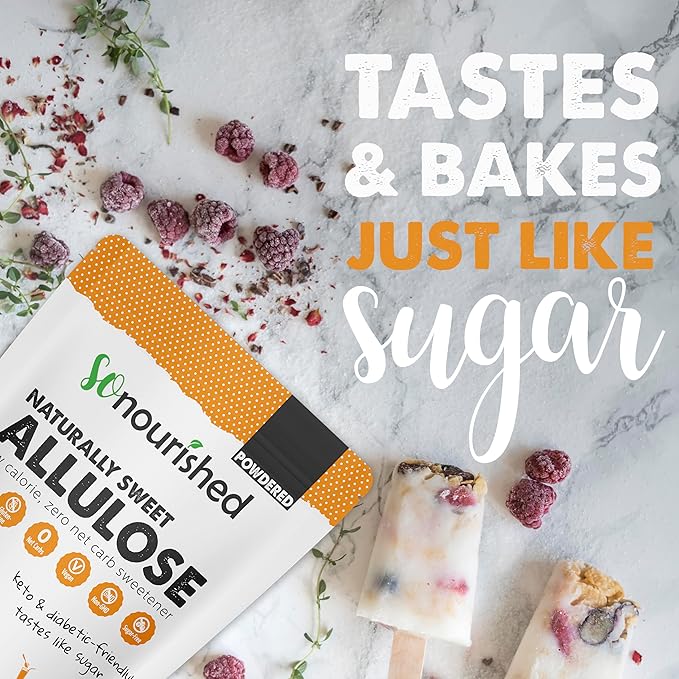 Allulose Sweetener Powdered - Keto Sugar Substitute - 0 Calorie, 0 Net Carb, Non-GMO (3 lb / 48 oz)
