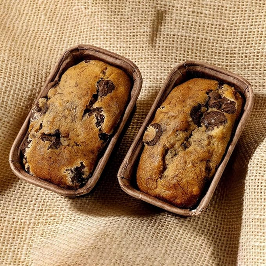 Gourmet Vegan Banana Bread by Sweetness Central, Baked Fresh for Each Order, Made with Belgian Chocolate Chips, The Perfect Dessert, Individually Wrapped to Arrive Soft & Moist, 6 Pack
