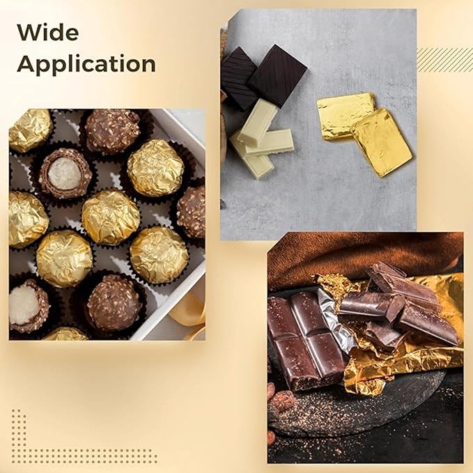200 Pack 3.15x3.15 inch Chocolate Wrappers Aluminium Foil Square Sweets Lolly Paper Wrapping for DIY Food Candy Packaging Decoration Party Favor Wedding Birthday Accessories (Coffee-brown)