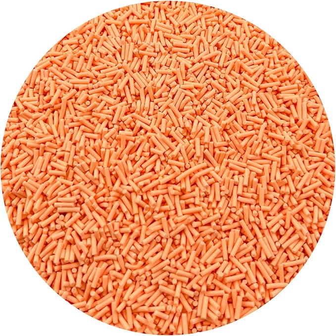 150g Fake Sprinkles Resin Sprinkles Clay Sprinkles Fake Candy Sprinkles Polymer Sprinkles Polymer Clay Slices for Resin Nail Slime Scrapbook DIY Art Crafts Making(240-light Orange)